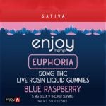 50mg Live Rosin Liquid Gummies - Blue Raspberry for Euphoria (Sativa) | Black Tie CBD