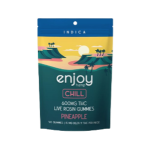 Live Rosin Chill Delta 9 THC 600mg Gummies (Indica-Infused Pineapple) - 15 mg each | 40 gummies | Black Tie CBD